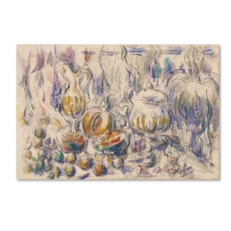 Trademark Fine Art Cezanne 'Pot And Soup Tureen' Canvas Art, 30x47 AA00201-C3047GG